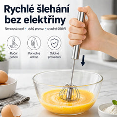 Poloautomatický šlehač z nerezové oceli