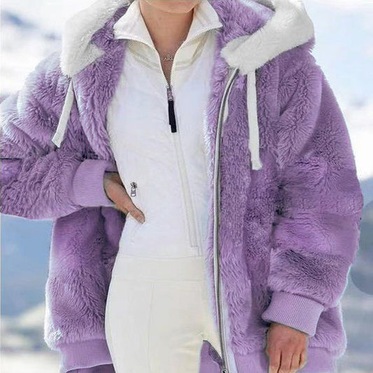 [S-5XL] Dámská pruhovaná bunda v barevném provedení color-block (2026)