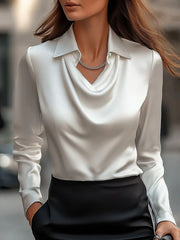 🔥【Podzimní novinka · S-3XL】Jednoduchá a elegantní dámská košile – stylová a pohodlná