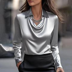 🔥【Podzimní novinka · S-3XL】Jednoduchá a elegantní dámská košile – stylová a pohodlná