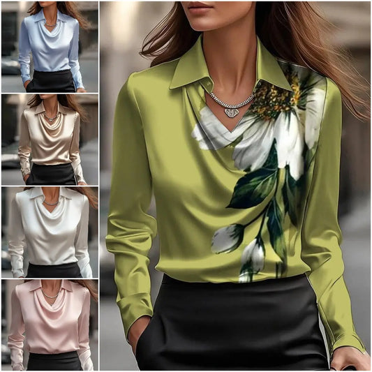 🔥【Podzimní novinka · S-3XL】Jednoduchá a elegantní dámská košile – stylová a pohodlná