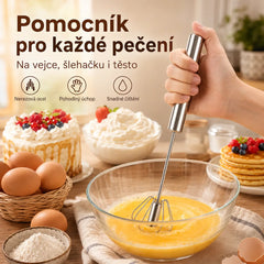 Poloautomatický šlehač z nerezové oceli